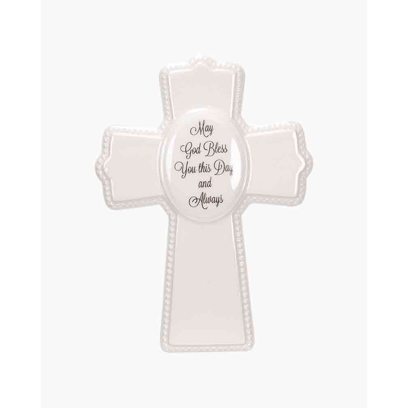 May God Bless You - Ceramic Cross