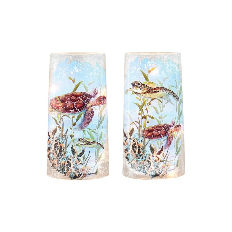 Sea Turtles Vase 10"