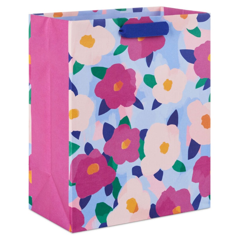 9.6" Bold Floral Print Medium Gift Bag