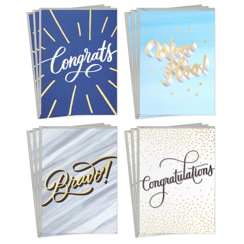 Bold and Fancy Boxed Congratulations Cards Assortment, Pack of 12