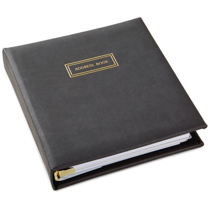 Classic Charcoal Address Book