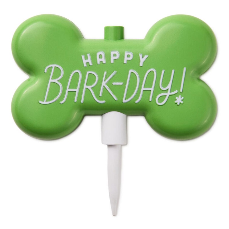 Happy Barkday Candle Holder Cake Topper