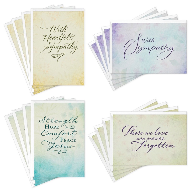 Simply Stated Boxed Religious Sympathy Cards Assortment, Pack of 12
