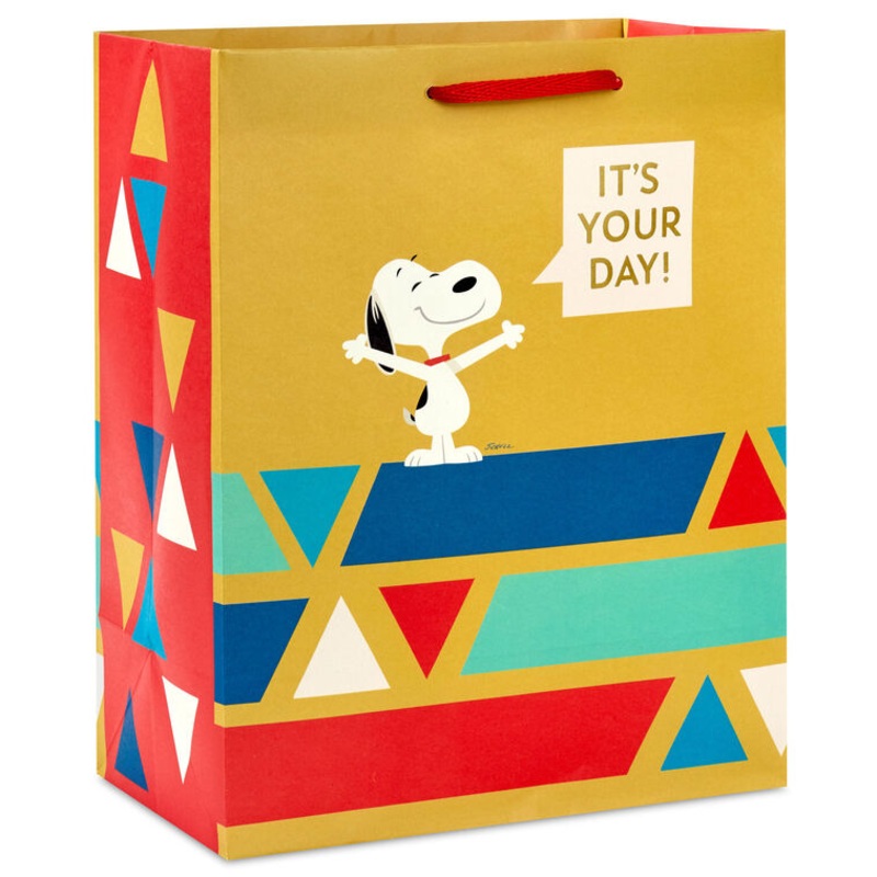 9.6" Peanuts It's Your Day Medium Gift Bag