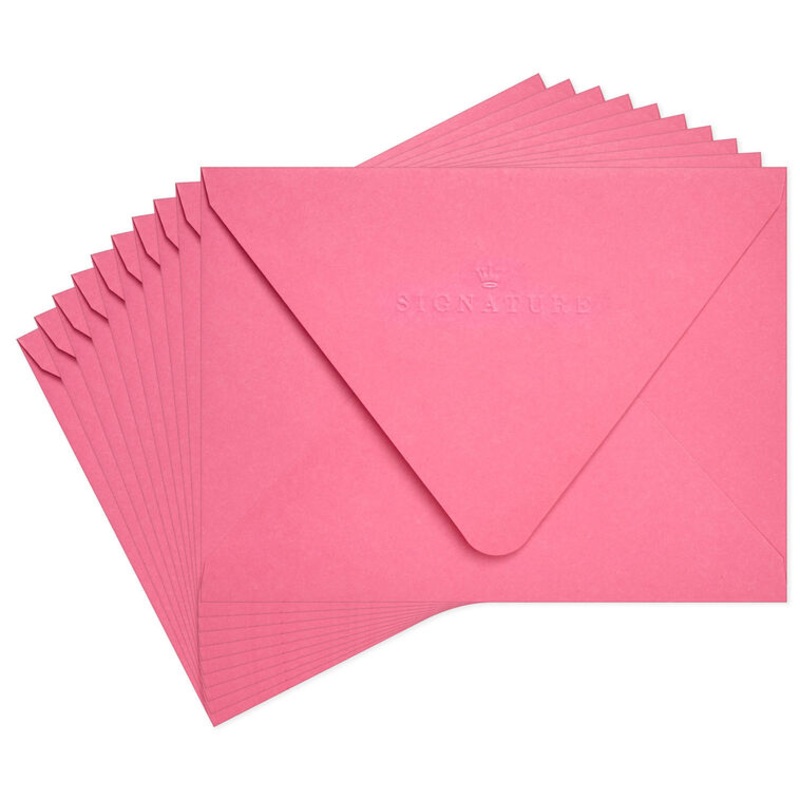 Bright Pink Designed Envelopes, Pack of 10