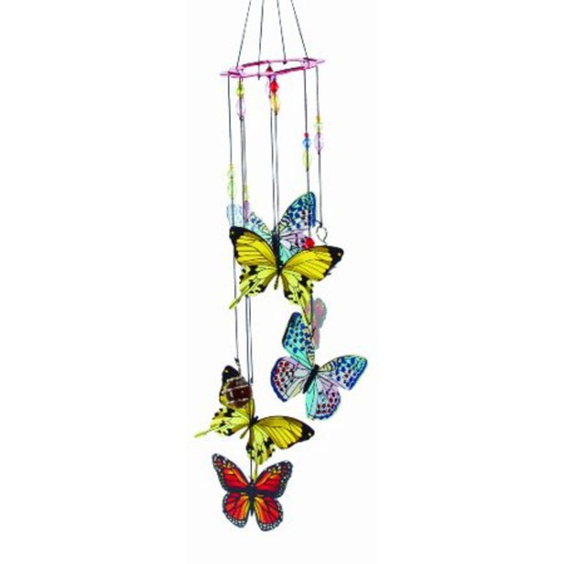 Butterfly Handpainted Metal Wind Chime