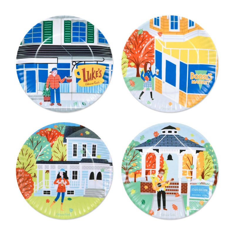 Gilmore Girls Stars Hollow Appetizer Plates, Set of 4