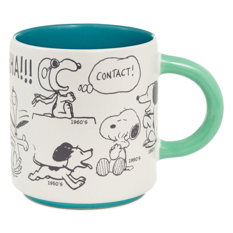 Peanuts 75th Anniversary Snoopy Through the Decades Mug, 17.5 oz.