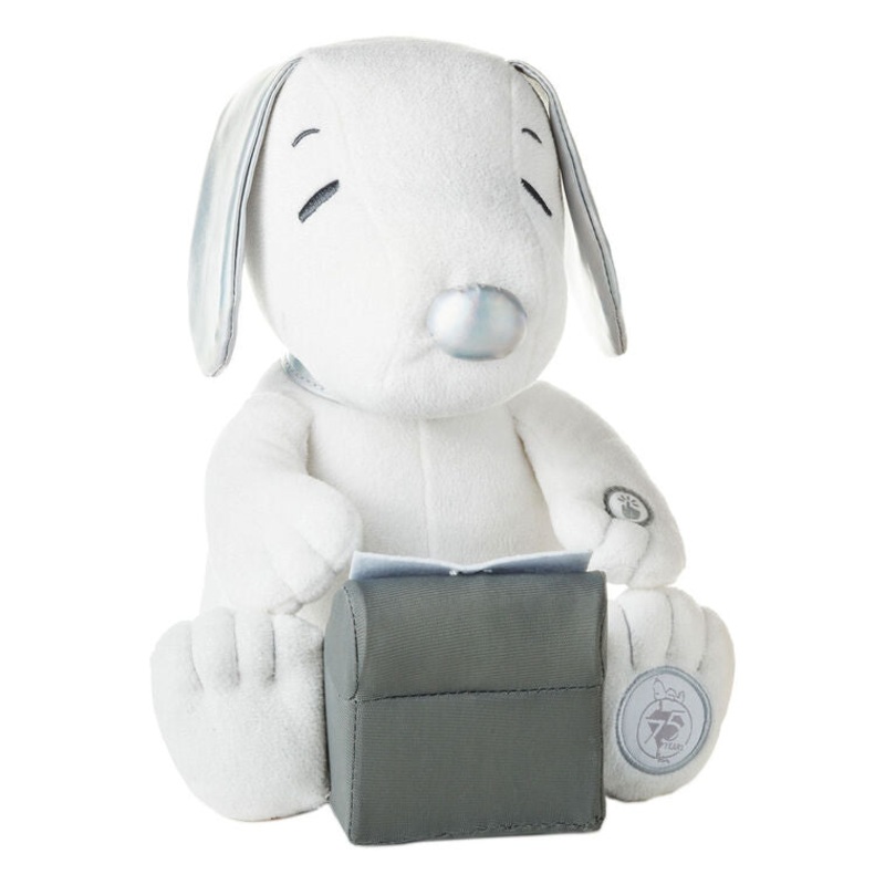Peanuts 75th Anniversary Snoopy With Typewriter Musical Plush With Motion, 10"