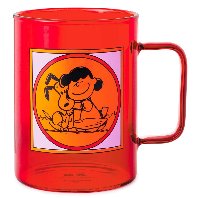 Peanuts Happiness Is a Warm Puppy Glass Mug, 20 oz.