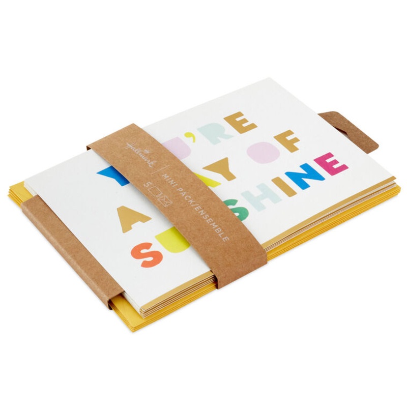 Ray of Sunshine Blank Notes Mini Pack, Set of 5