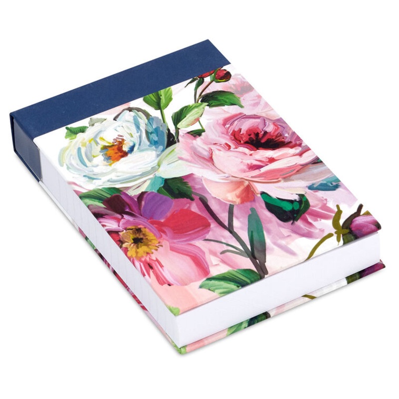 Sumptuous Floral Fabric Covered Small List Pad