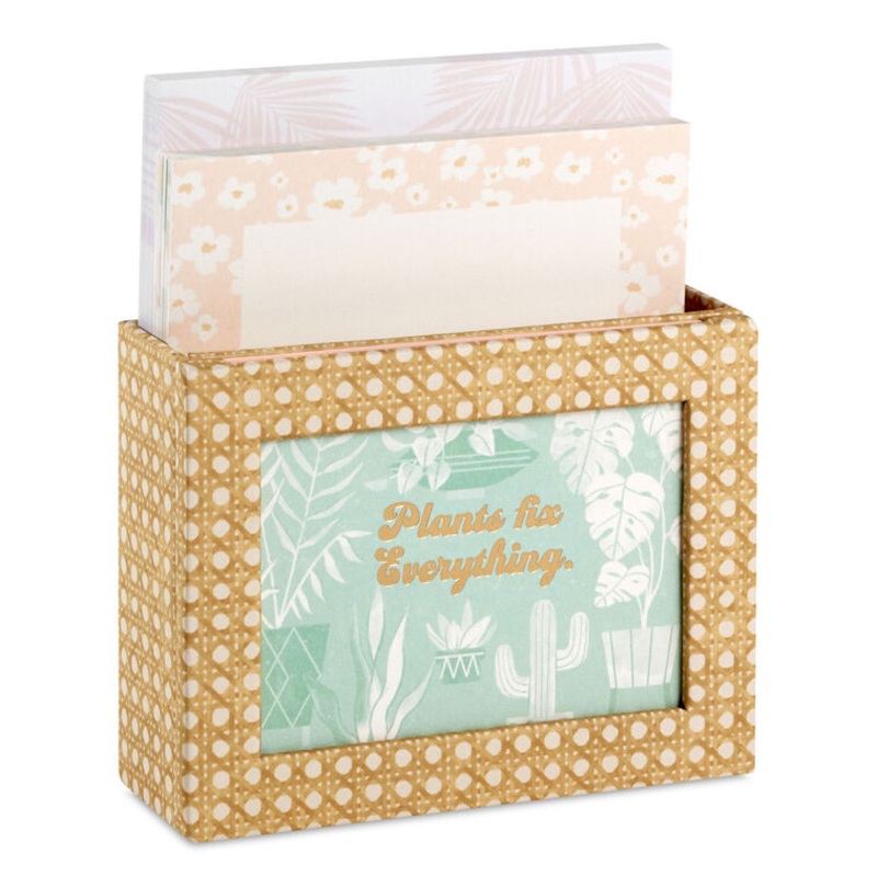 Tropical Garden Memo Cube With Note Pads and Note Cards