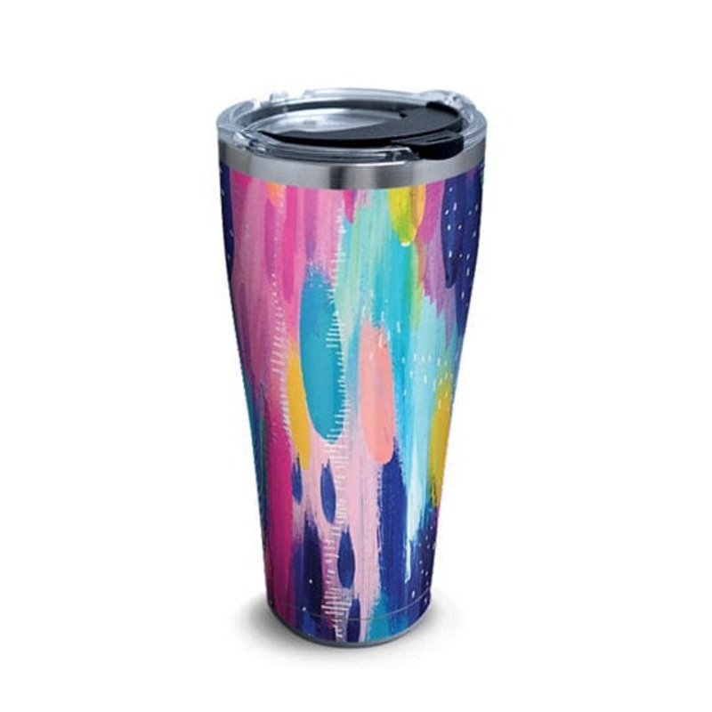 Pink & Purple Cosmos Etta Vee Travel Tumbler 30 oz