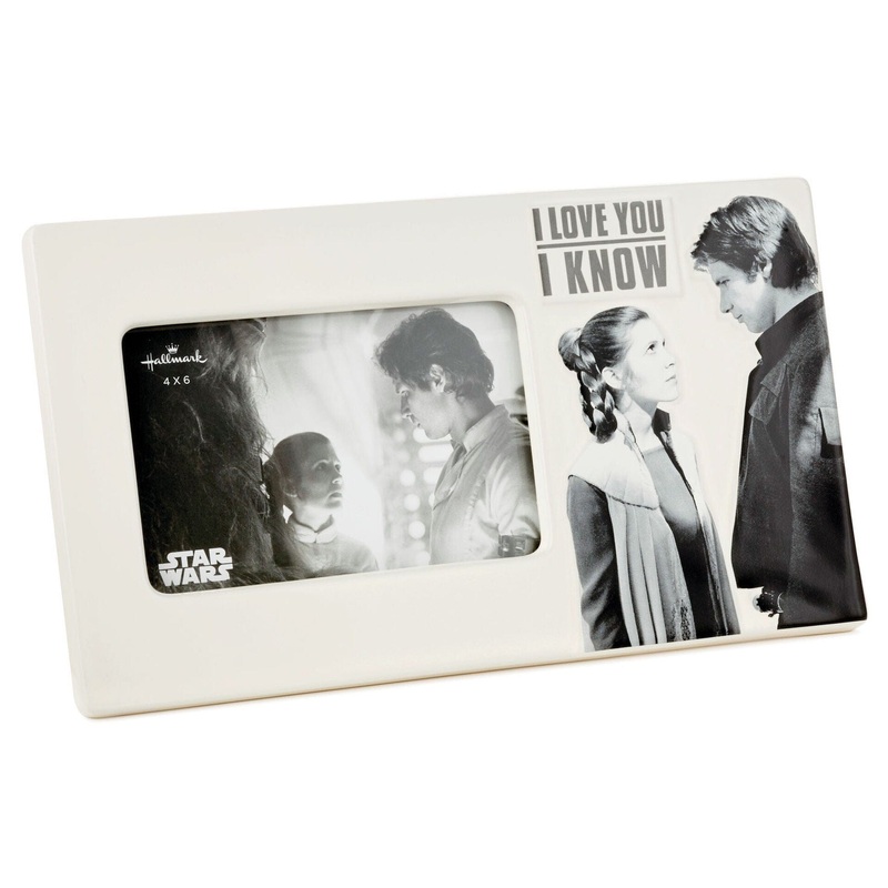 Star Wars Han Solo and Princess Leia I Love You I Know Ceramic Picture Frame, 4x6