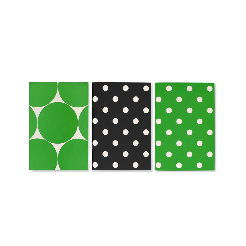 Triple Notebook Set, Joy Dot (Green)