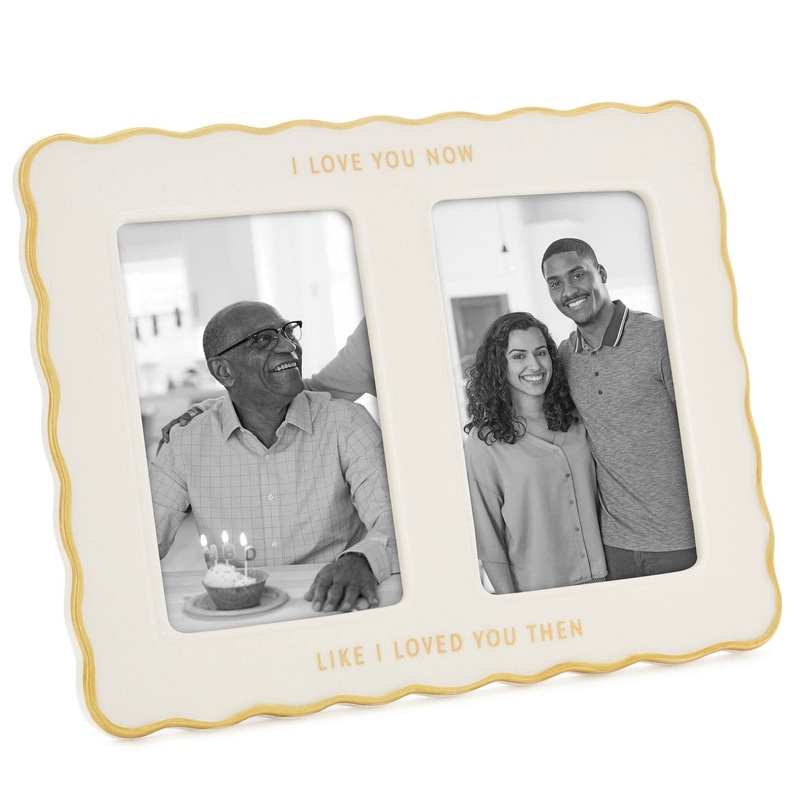 Then and Now Ceramic Picture Frame, Holds 2 Photos