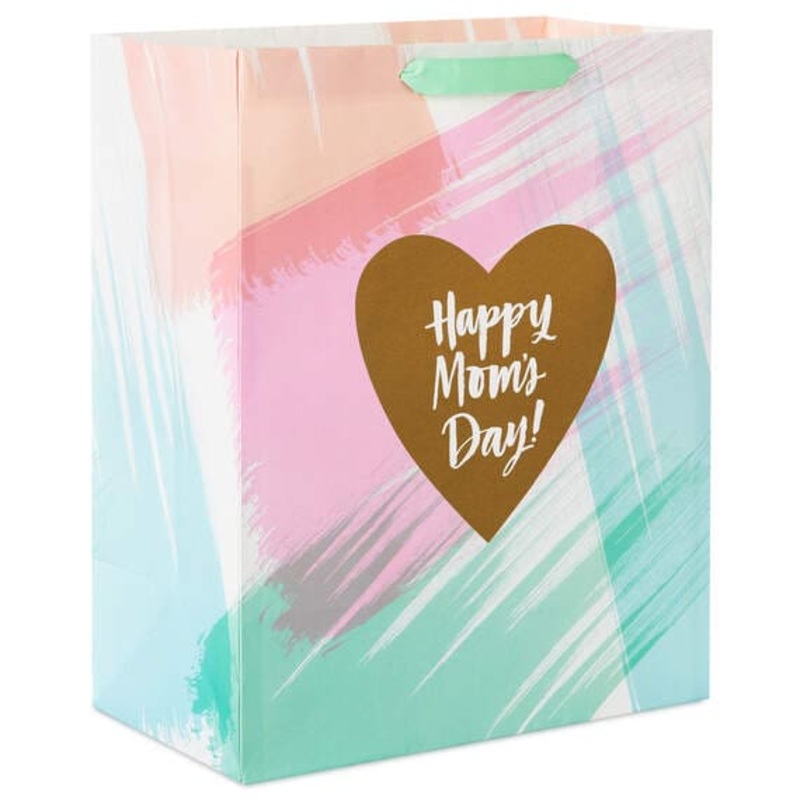 Happy Mom's Day Heart Large Mother's Day Gift Bag, 13"