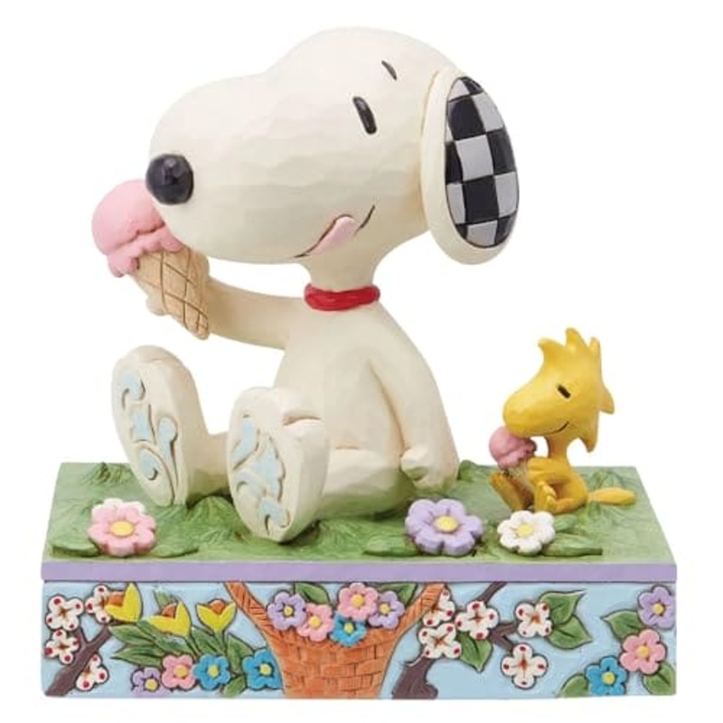 Snoopy and Woodstock Eating Ice Cream