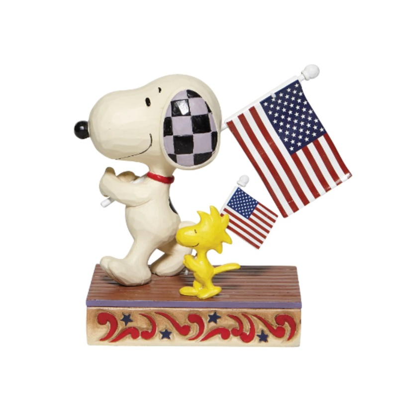 Snoopy & Woodstock with Flags
