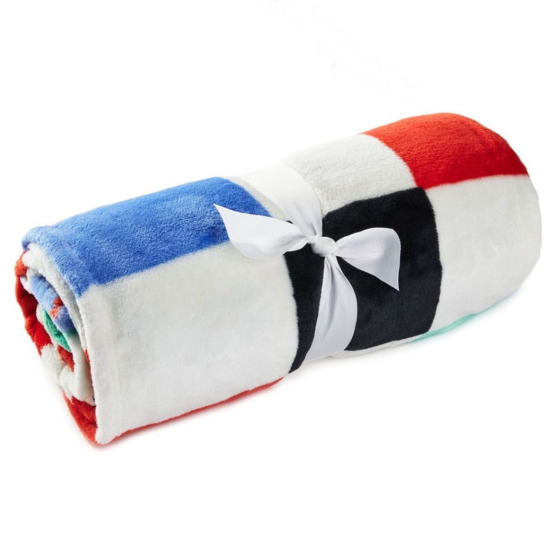 Peanuts Gang Checkered Throw Blanket, 50x60