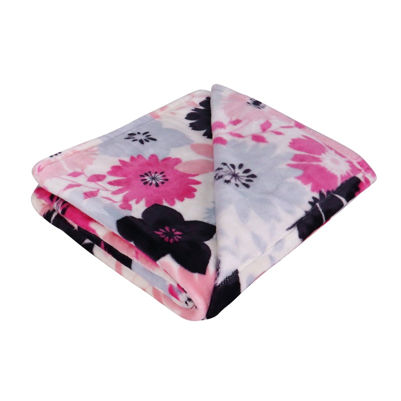 Floral Delight Single Layer Fleece Blanket