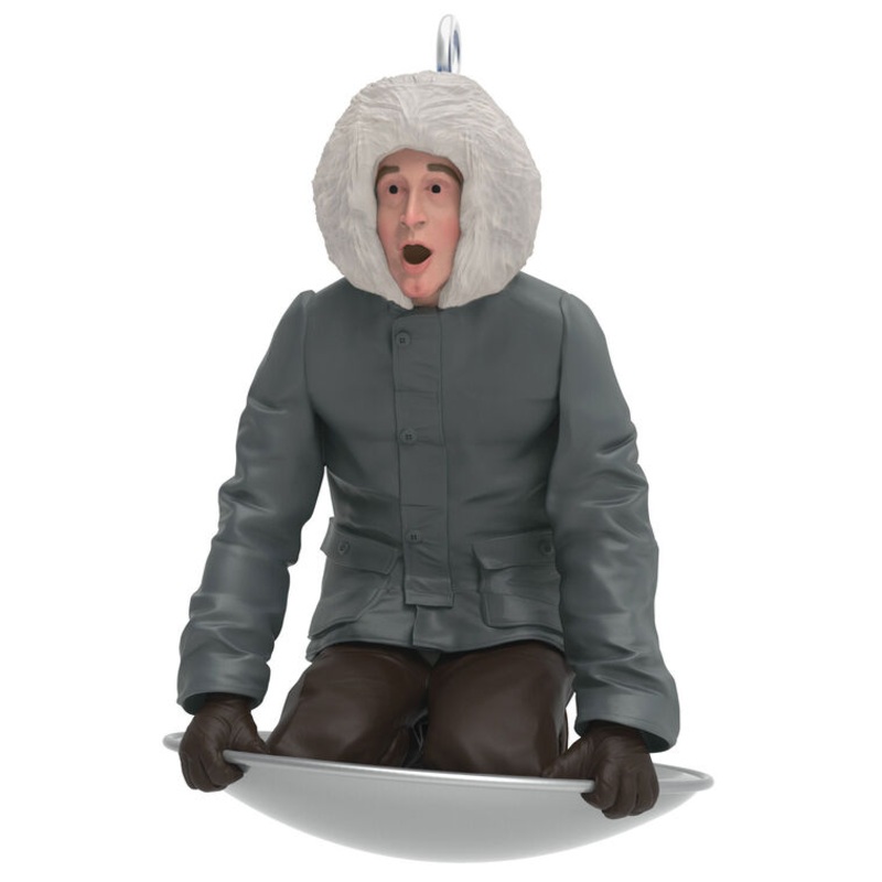 Mini National Lampoon's Christmas Vacation Sledding Clark Ornament, 1.25"