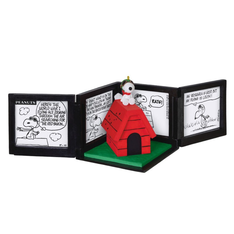 Peanuts 75th Anniversary Snoopy as The Flying Ace Musical Ornament