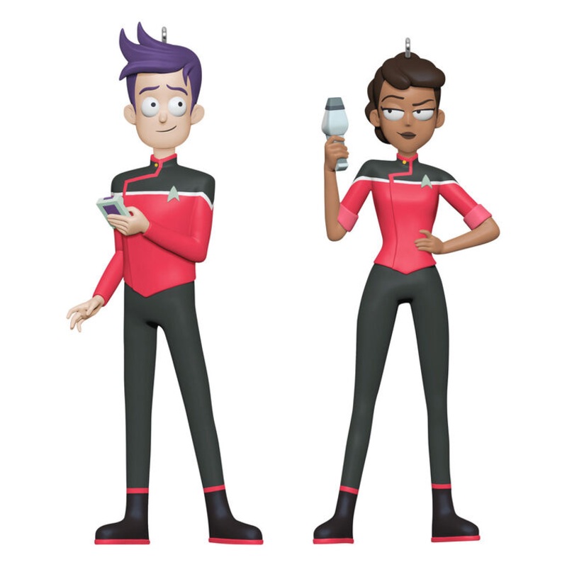 Star Trek: Lower Decks Ensigns Beckett Mariner and Bradward Boimler Ornaments, Set of 2