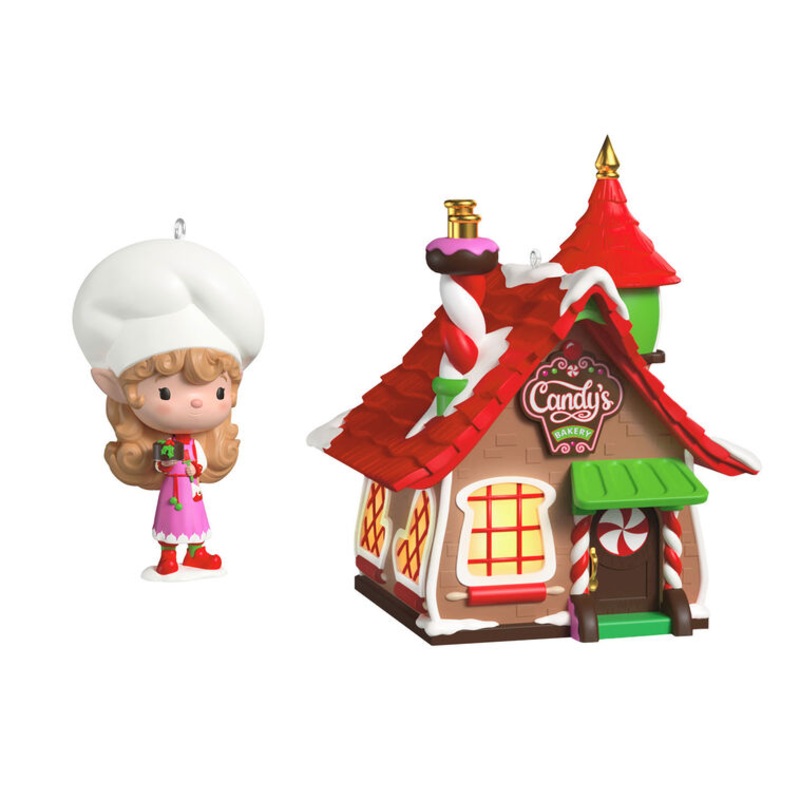 Welcome to Elfville Candy's Bakery Ornaments, Set of 2