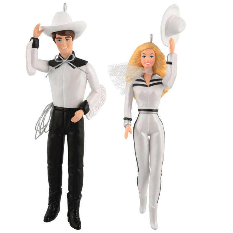 Barbie and Ken Western Stars Ornaments, Set of 2