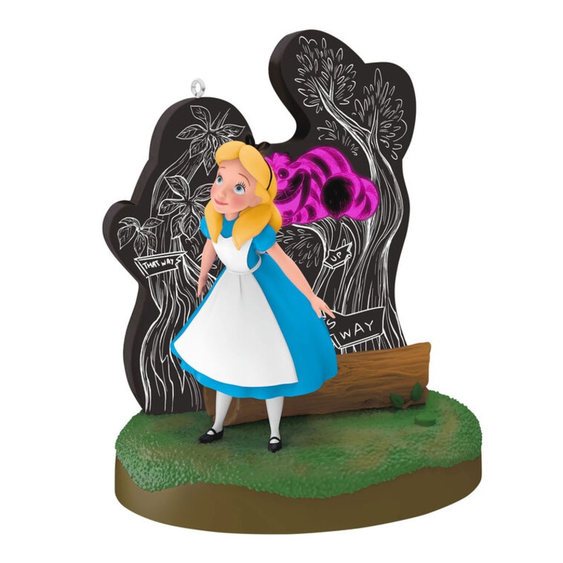 Disney Alice in Wonderland and the Cheshire Cat Ornament With Light