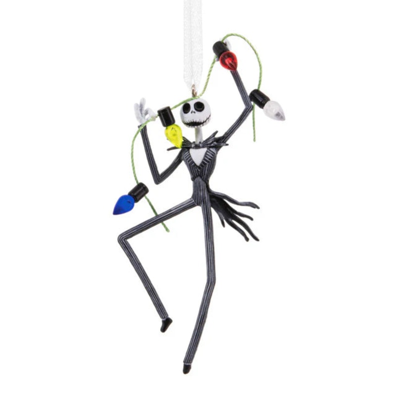 Disney Tim Burton's The Nightmare Before Christmas Jack Skellington With Lights Ornament