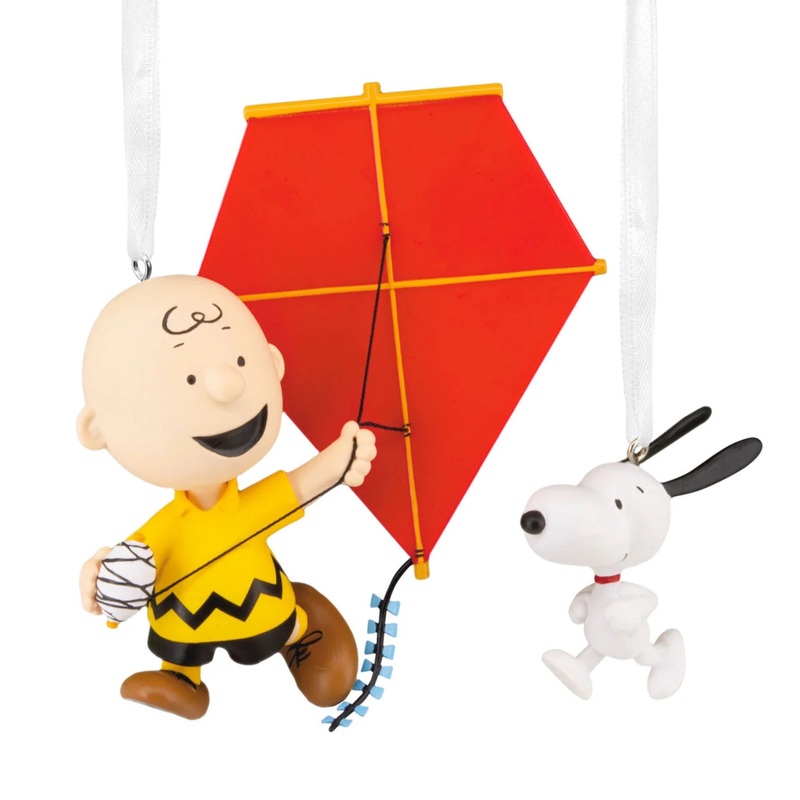 Peanuts 75th Anniversary Charlie Brown and Snoopy Ornaments, Set of 2