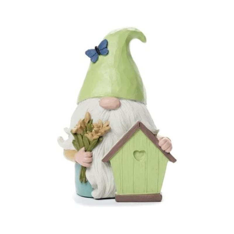 Garden Gnome with Birdhouse