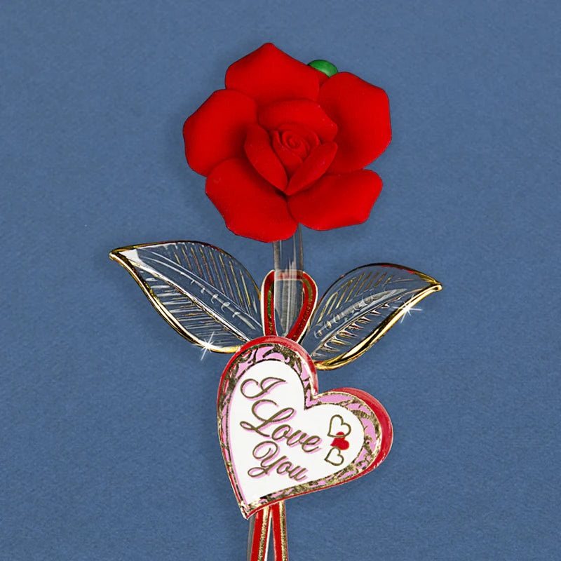 Small "I Love You" Red Rose