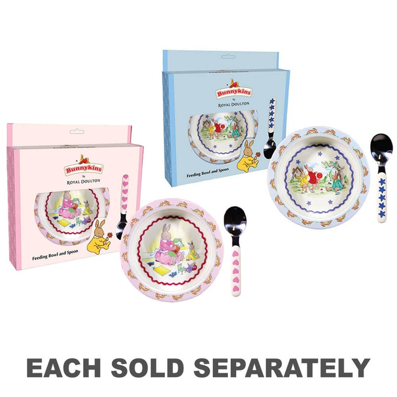 Bunnykins alimentant le bol et la cuillre