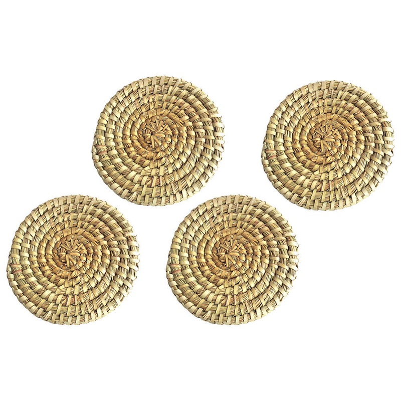 Ensemble de montagnes russes Leo Palm Leaf de 4 (10 cm)