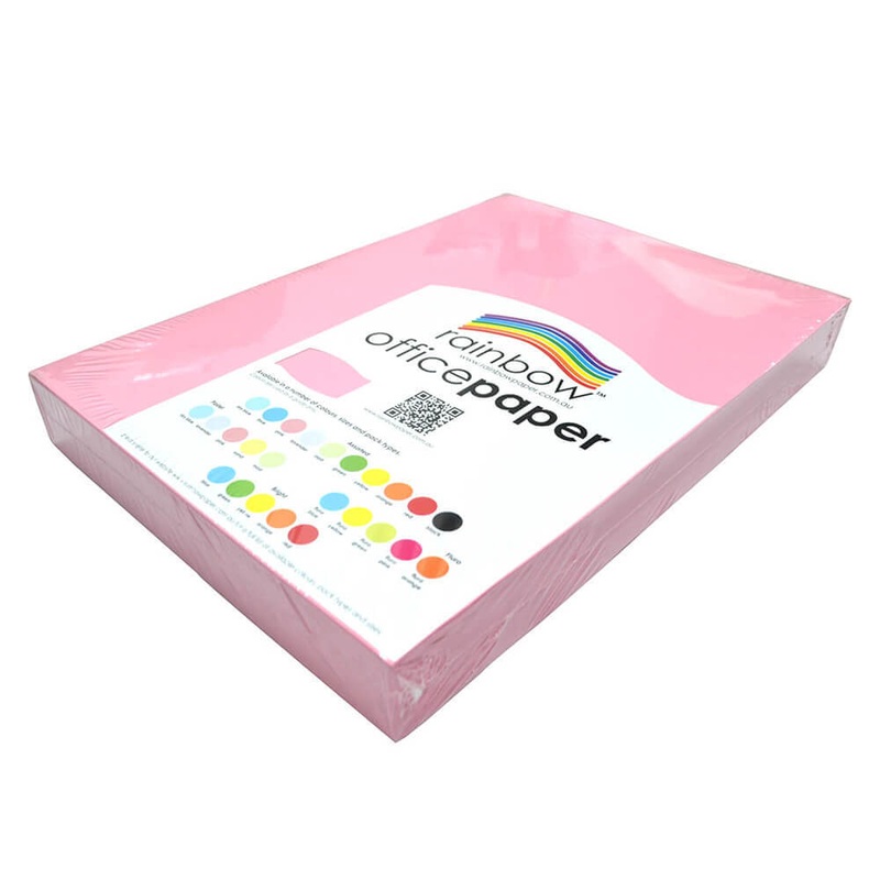 Papier de bureau arc-en-ciel 500pk 80gsm A3 (rose)